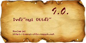 Iványi Ottó névjegykártya