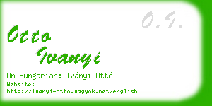 otto ivanyi business card